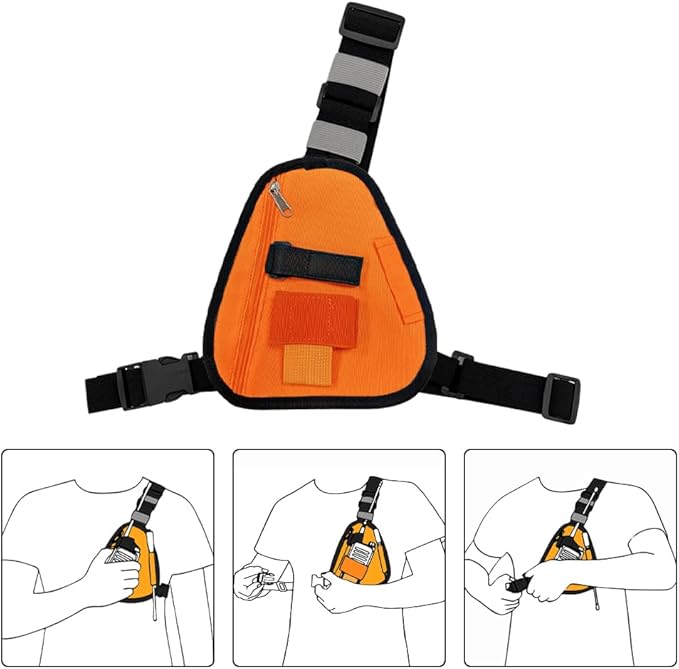 Universal Radio chest harness Tactical Vest Nylon military Vest Walkie Talkie chest rig Pack Pouch Holster for Baofeng Motorola Two Way Radio Bag