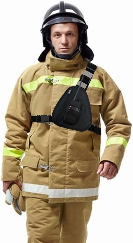 Radio Vest Chest Harness Holster Chest Pack Adjustable Two-Way Radio Holster for Baofeng Motorola Kenwood Walkie Talkies etc.2Pack