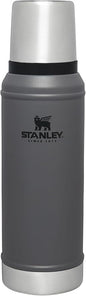 Stanley Classic Legendary Vacuum Bottle 1.0 qt | Wide Mouth with Leakproof Cup Lid | Keep Drinks Hot or Cold | Packable for Travel | Insulated Stainless Steel Thermos | BPA-Free | Charcoal