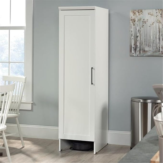 Sauder Homeplus Robot Vacuum Storage Cabinet, Soft White finish