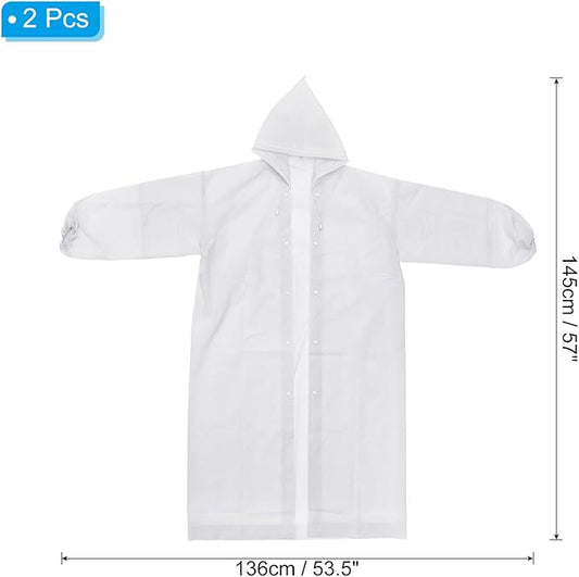PATIKIL Rain Ponchos, Unisex Survival Raincoats, Reusable Thickened Impermeable Rain Jackets for Hiking Outdoor