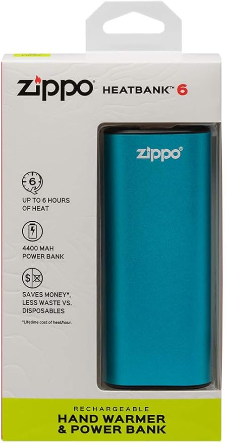 Zippo Silver HeatBank 6 Rechargeable Hand Warmer