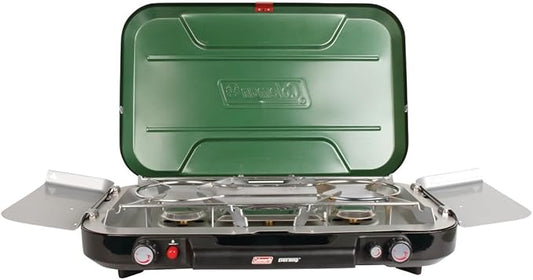Coleman Classic 3-Burner Propane Camping Stove with InstaStart Ignition, Portable Cooktop with 3 Adjustable Burners & 28,000 BTUs of Power