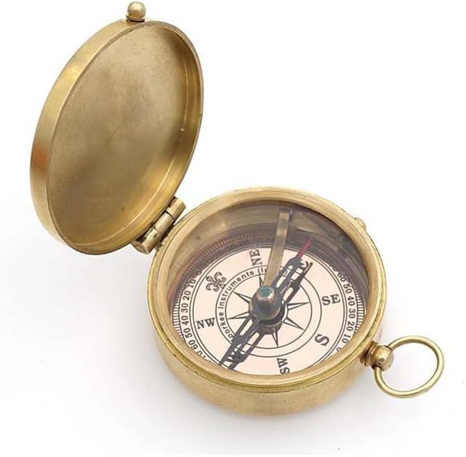 NauticalMart Thoreau's Go Confidently Quote Engraved Brass Compass - Graduation Day Gifts - Wedding Gift - Baptism Gift - Father 's Day- Mother's Day - Anniversary - Keepsake Christmas