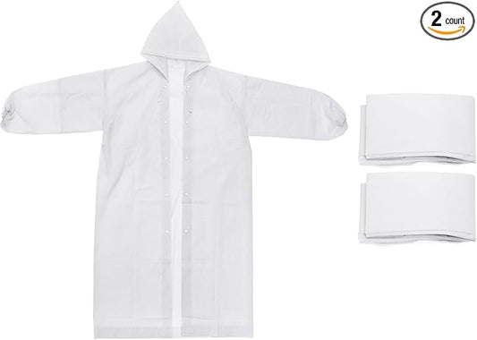 PATIKIL Rain Ponchos, Unisex Survival Raincoats, Reusable Thickened Impermeable Rain Jackets for Hiking Outdoor