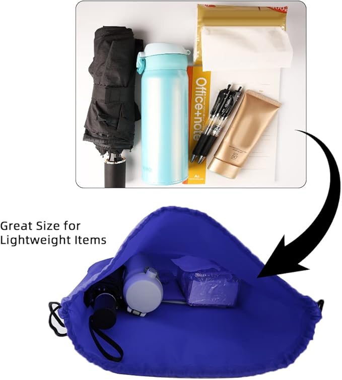 GoodtoU Drawstring Bags Bulk, 40 Pcs Cinch Gym Sackpack Drawstring Backpack for Women & Men, Blue