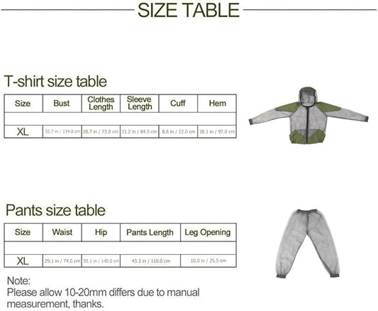 Kids Mosquito Suit Outdoor Net Clothing Mosquito Insect Bug Proof Clothing Insect Mesh Protection Clothing Mesh Insects Net Gloves mosquito suits for adults,bug suit Grey （ XL ）