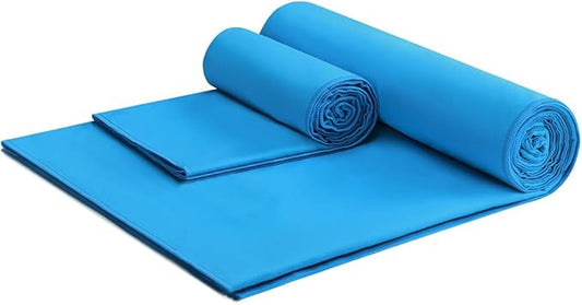 Microfiber Camping Towel, Outdoor Towels for Travel, Hiking, Backpacking, Gym, Beach. Lightweight Water Absorbing Quick Drying Portable Towels (Blue, 31.50 x 72.00 + 21.00 x 43.30)