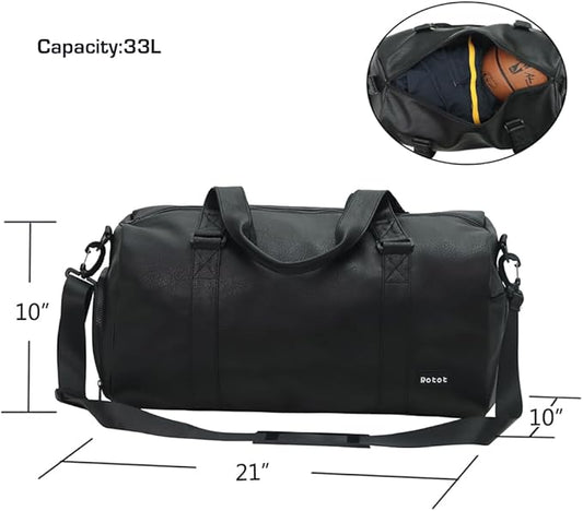 ROTOT Gym Duffel Bag, Gym Bag with Waterproof Shoe Pouch, Weekend Travel Bag with a Water-resistant Insulated Pocket