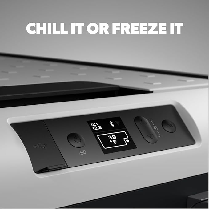 Dometic Portable Refrigerator and Freezer with ICE Maker, Powered by AC/DC or Solar