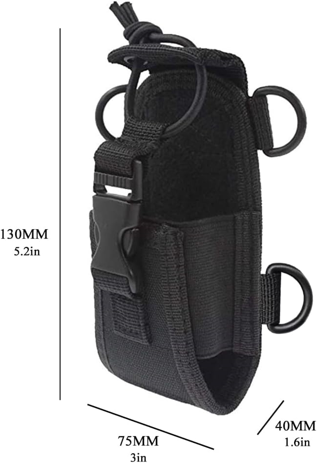 Two Way Radio Case Universal Radio Pouch Bag Holster for GPS Kenwood Yaesu Icom Motorola Baofeng UV5R UV82 TYT UV5RA HYT 888S Retevis H777 Walkie Talkie Nylon Multi-Function