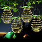 Tcamp 4 Pack 60 LED Solar Powered Pineapple Lights Outdoor Garden Patio Lights Decor, Outdoor Pineapple Lanterns Hanging Lights, Landscape Path Tree Lights (Dusk to Dawn Sensor/Warm White）