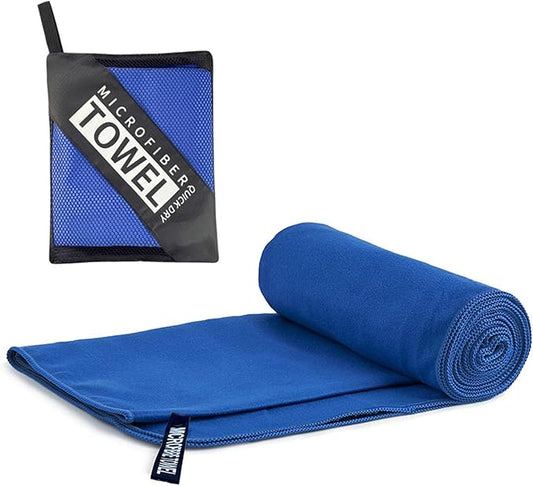 Quick Dry Towel Beach Swim Bath Towel Super Absorbent Microfiber Fast Drying Towels Lightweight for Travel Sports Camping Hiking Backpacking Gym Swimming Yoga (Royal Blue, 19.69 "* 47.24")