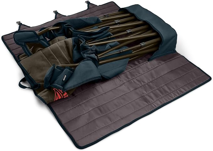 Kelty Lowdown Couch - 3 Person Capacity Camping Chair, Extra Large and Sturdy Bench for Campsites, Soccer Games, and Backyard Parties (Dark Shadow/Midnight Navy)