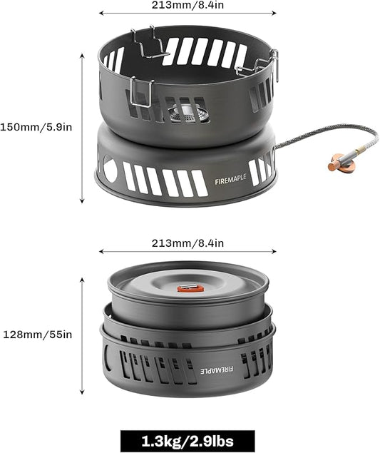 Fire Maple Versatile Outdoor Cooking Set w/Alcohol Stove Aluminum, Compact & Durable Camping Cookware Kit