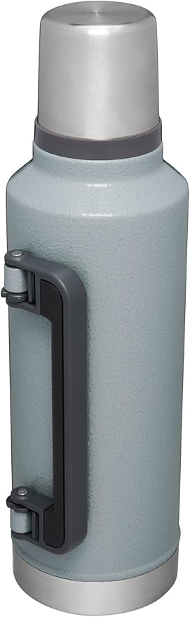 Stanley Classic Legendary Vacuum Bottle 2.0 qt | Wide Mouth with Leakproof Cup Lid | Keep Drinks Hot or Cold | Packable for Travel | Insulated Stainless Steel Thermos | BPA-Free | Hammertone Silver