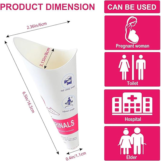 JIURUN Female Urination Device Pee Funnel for Women Portable Disposable Female Urinal Funnel to Standing Pee for Pregnant, Wounded, Travel, Camping, Outdoor Activities (51)
