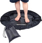 Abahub Surf Poncho Changing Robe with Hood, Thick Quick Dry Wetsuit Changing Towel for Surfing Beach Swim Outdoor Sports Men Women, Absorbent Wearable Towel Cover Up (Wetsuit Changing Mat-Black)