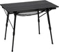 PORTAL Camping Table Foldable Portable with Adjustable Legs, Aluminum Folding Table Roll Up Table with Carrying Bag for Outdoor, Beach, Picnic, Backyards, BBQ and Party, Black