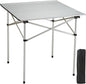 VEVOR Folding Camping Table, Outdoor Portable Side Tables, Lightweight Fold Up Table, Aluminum Ultra Compact Work Table with Carry Bag, for Cooking, Beach, Picnic, Travel, 24x16 inch, Silver