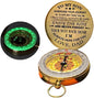 Luminous Compass Dad to Son Enjoy The Ride Camping Outdoor Activities Navigation Tool (a)