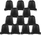 KUUQA 12 Pcs Drawstring Backpack Bags Sport Gym Sack Cinch Bags Bulk for School Traveling and Storage (Black)