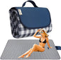 K Y KANGYUN Outdoor Picnic Blanket 80" x 80", Extra Large Beach Blanket, Foldable Lightweight Waterproof Sand Mat, Picnic Blanket for Beach Camping Hiking Park Patio (Dark Blue, 80x80 inch)