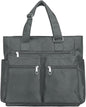 VOLGANIK ROCK Canvas Tote Bag Waterproof Nylon Multi Pocket Shoulder Bags Laptop Work Bag Teacher Purse Handbag for Women Men