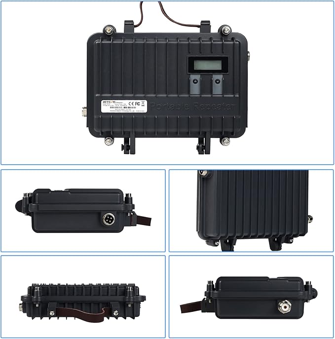 Retevis RT97 GMRS Repeater, Full Duplex Portable Radio Repeater with LCD Screen, High Power Mini Compact Repeater for Camping(1 Pack)