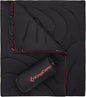 KingCamp Lightweight Camping Blanket - Stylish & Multifunctional Quilt with Snap Button, Portable for Travel, Airplane, Indoor & Outdoor - Provides Warmth - Black