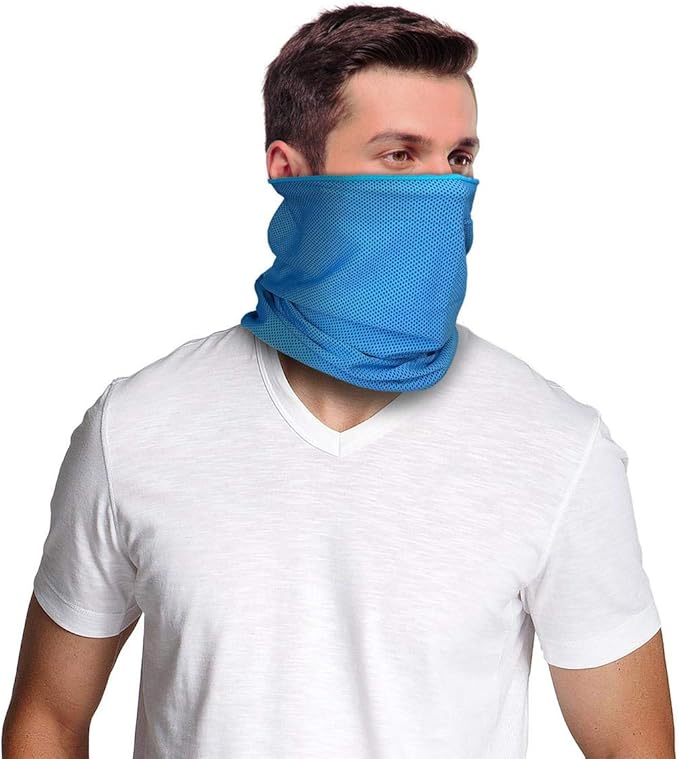 Mesh Instant Cooling Towel for Neck and Face, Cold Towel for Hot Weather, Sports, Gym, Camping, Travel Cool Blue