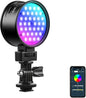 RGB Video Light,RGB+Bi Color Double Sided LED Camera Light,3000mAh Rechargeable LED Lighting CRI 97+,2700K-6500K,RGB 0-360 Full Color Double Sided Video Light for Photography,Vlogging