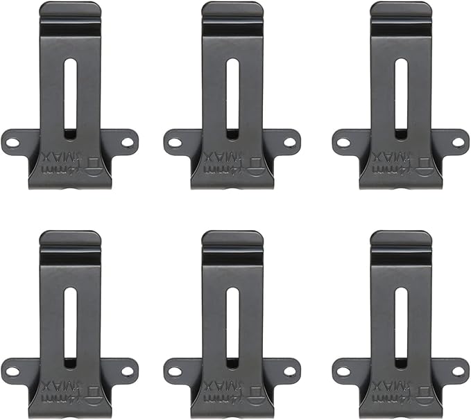 Radio Belt Clip, for Kenwood TK 208 TK 308 22AT, for Baofeng BF 888S BF 666s Replacement, Portable Walkie Talkies Belt Clamp Holder, Metal Material, 6Pcs