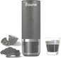 Portable Cup Espresso Machine, Camping Coffee Maker for Travel, Outdoor, Office, Battery Heated, Ground Coffee, For Travel, Outdoor, Office,(Dark Grey)