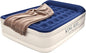 King Koil Luxury Full-Size Air Mattress with Built-In High-Speed Pump & Built-In Pillow Top, 20" Inflatable Double High Airbed for Home, Camping & Guest Comfort, Waterproof & Portable, 1-Year Warranty