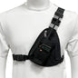 Radio Chest Harness Shoulder Radio Holster Chest Pack Adjustable Single Radio Pouch Two-Way Radio Holster for Motorola Radios and BAOFENG Walkie Talkies etc.