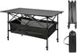 Foldable Camping Table, Portable Aluminum Folding Camp Table That Fold Up Lightweight, Grill Beach Table for Outdoor, Backyard, BBQ, Party, Patio, Picnic