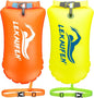 Swim Buoy for Open Water 2 Pack, 20L Swim Safety Float Waterproof Dry Bag for Swimmers Triathletes Kayakers Snorkelers, Swimming Pull Buoy for Safer Swim Training
