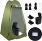 Portable Camping Toilet Kit for Adults, Pop up Privacy Tent, X Large Folding Toilet Potty with Camping Tent, Outdoor Instant Shower Tent Camp Toilet Changing Dressing Room (Green)
