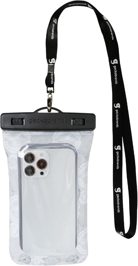 geckobrands Float Phone Dry Bag - Waterproof & Floating Phone Pouch – Fits Most iPhone and Samsung Galaxy Models