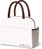 Lunch Bag Lunch Box for Women Men Reusable Insulated Lunch Tote Bag, Handbags Case High Capacity for Travel Work Picnic,white