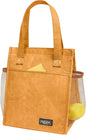 Fmeida Insulated Lunch Bag Women - Reusable Paper Lunch Bag Adult - Small Lunch Tote Bag Aesthetic - Portable with Front, Side, Interior Pockets - Great for Office College Beach Picnic Hiking