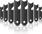 BBTO 10 Pieces Striker Scraper Ferrocerium Rod Scraper Steel Ferrocerium Rod Striker Flint Fire Starter with Keychain Ring for Survival Drilled, Emergency, Camping, Backpacking, Hiking, Bush-Craft,