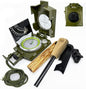 Military Compass with Fatwood Fire Starter for Backpacking and Survival