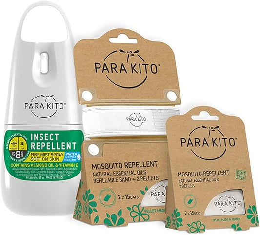 PARA'KITO Bundle | 1 Spray + 1 Wristband | Comes w/ 4 Refills