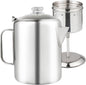 Percolator Coffee Pot Stainless Steel Coffee Percolator with Heat Resistant Glass Knob Top, Compact Coffee Maker Pot for Campfire or Stovetop Coffee Making Outdoor Traveling Fast Brew