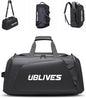 Gym Duffel Bag for Men Women with Shoe Compartment, Waterproof Sports Crossbody Bag Backpack with Dry and Wet Seperation for Travel Sports Yoga Fitness Workout