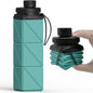 Collapsible Water Bottles 20.6oz, Silicone Foldable Portable Travel Water Bottle, Folding Lightweight Reusable Leakproof for Traveling Camping Hiking Cycling Yoga Sports Outdoor