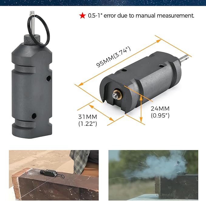 Trip Wire Alarm Device 12 Gauge Camping Trip Alarm for Camp Safe Property Safety Tent Alarm Outdoor Security Perimeter Trip Alarm Early Warning Security System Line Scare Animals Aluminum
