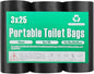 108 Portable Toilet Bags, 8 Gallon Biodegradable Camping Toilet Bags for Portable Potty, Thickened Compostable Toilet Waste Bags for 5 Gallon Bucket Trash Can Bin Liner RV Toilet Camping Car Outdoor